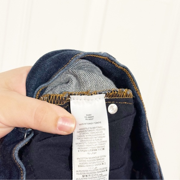 BODEN High Rise True Straight Leg Jeans 33 Waist 32 Length Dark Wash Stretch - Picture 8 of 9